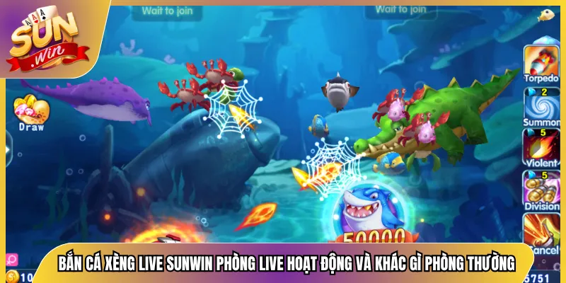 Bắn Cá Xèng Live Sunwin Phòng Live Hoạt Động Và Khác Gì Phòng Thường